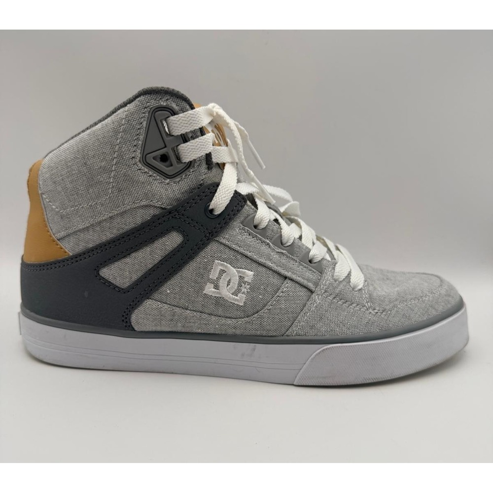 DC Shoes Pure High-Top WC Mens Size 9 Grey Tan Skate Shoes ADYS400043
